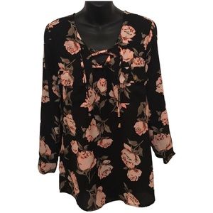 Floral Tie Up Blouse